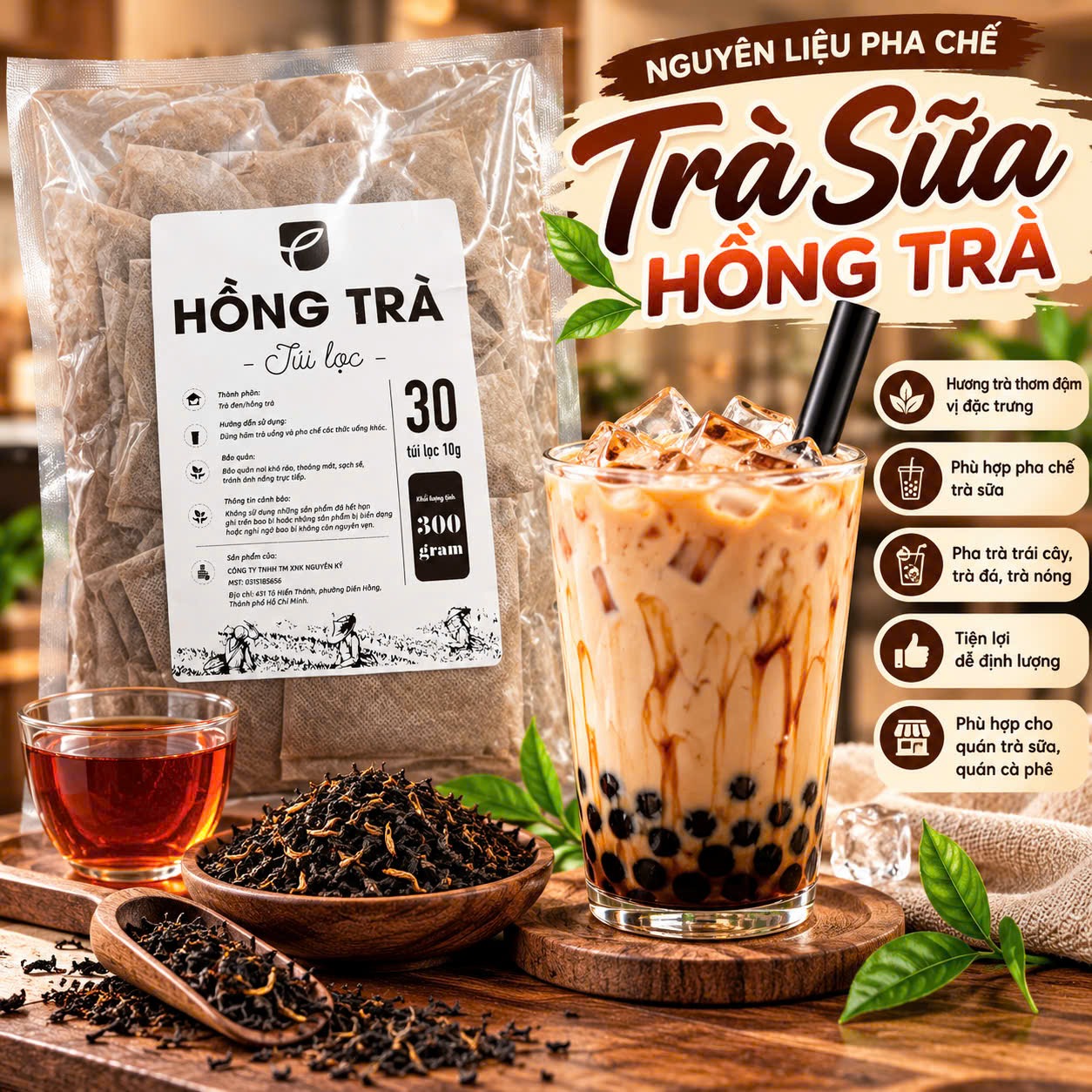 Hồng Trà Túi Lọc 300g (túi lọc 10g x 30 túi) – ảnh 3